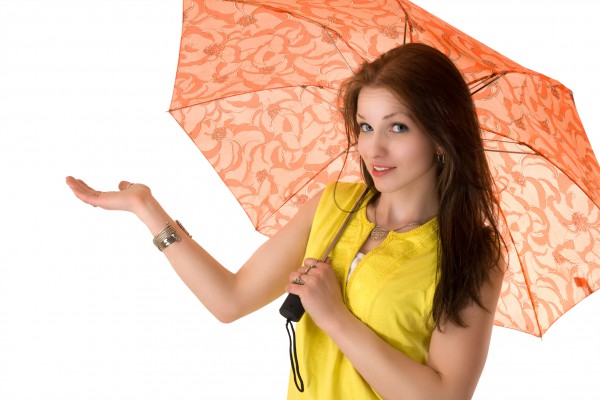 Woman with umbrella